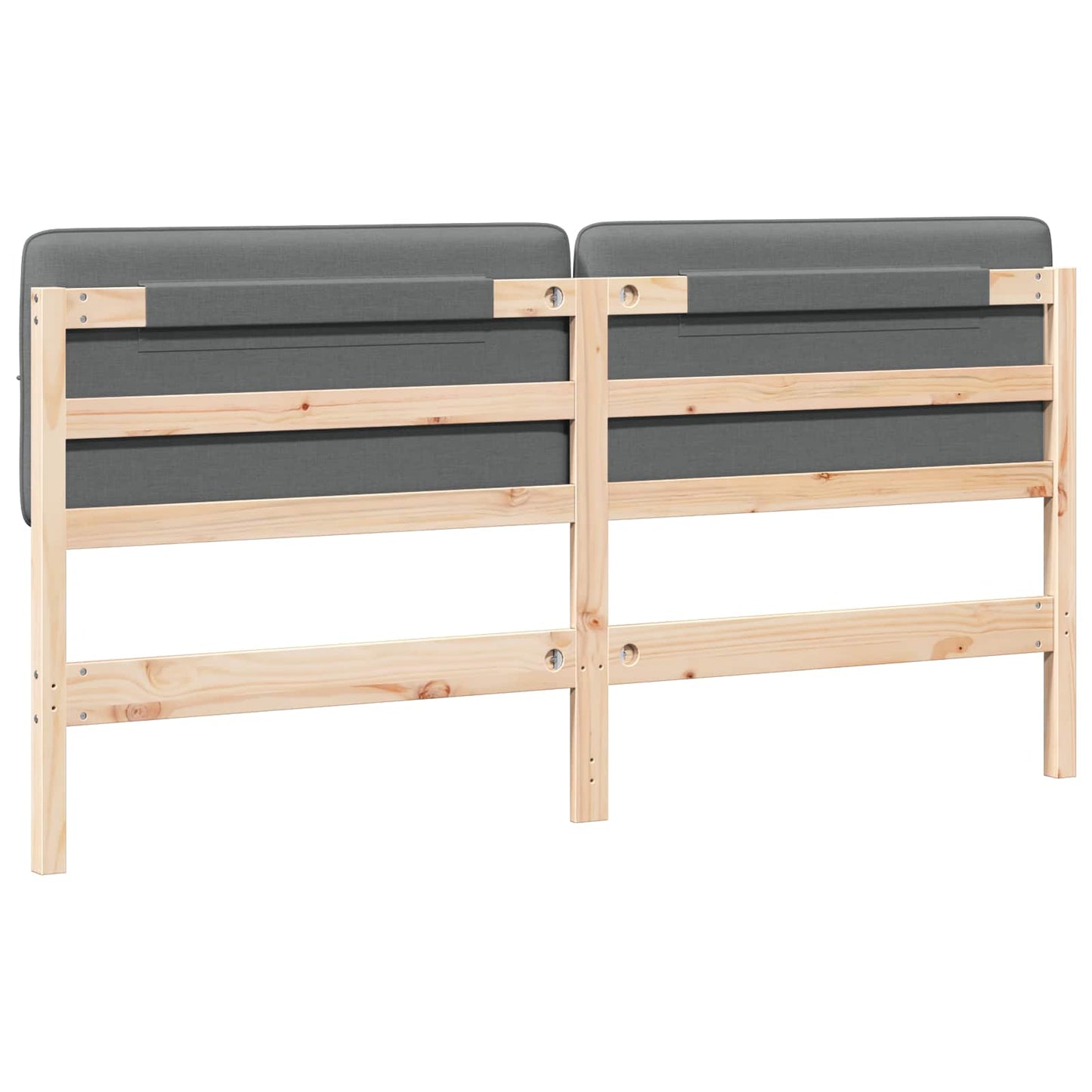 vidaXL Ταπετσαρισμένο κεφαλάρι Καφέ και Ανοιχτό Γκρι 200 cm