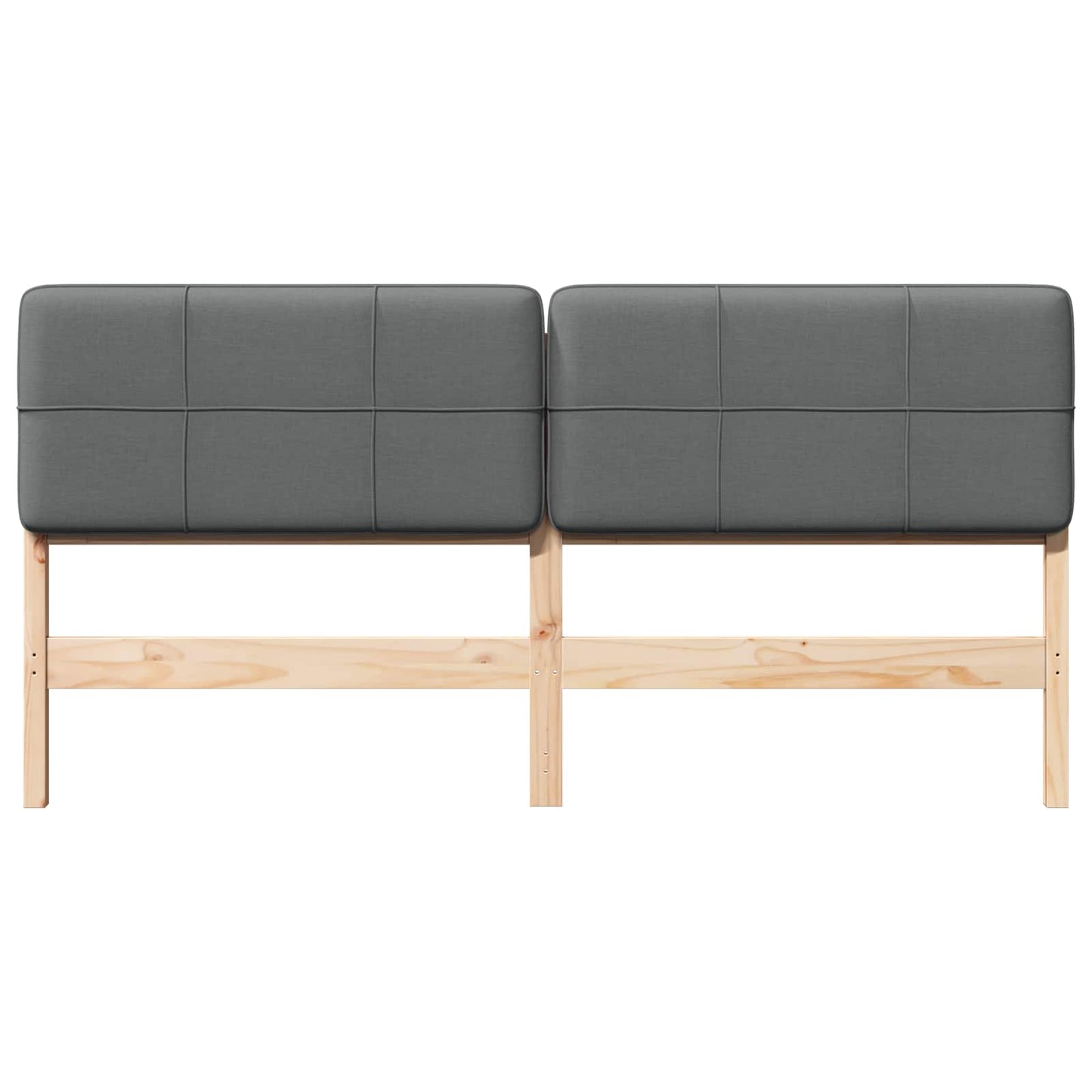 vidaXL Ταπετσαρισμένο κεφαλάρι Καφέ και Ανοιχτό Γκρι 200 cm