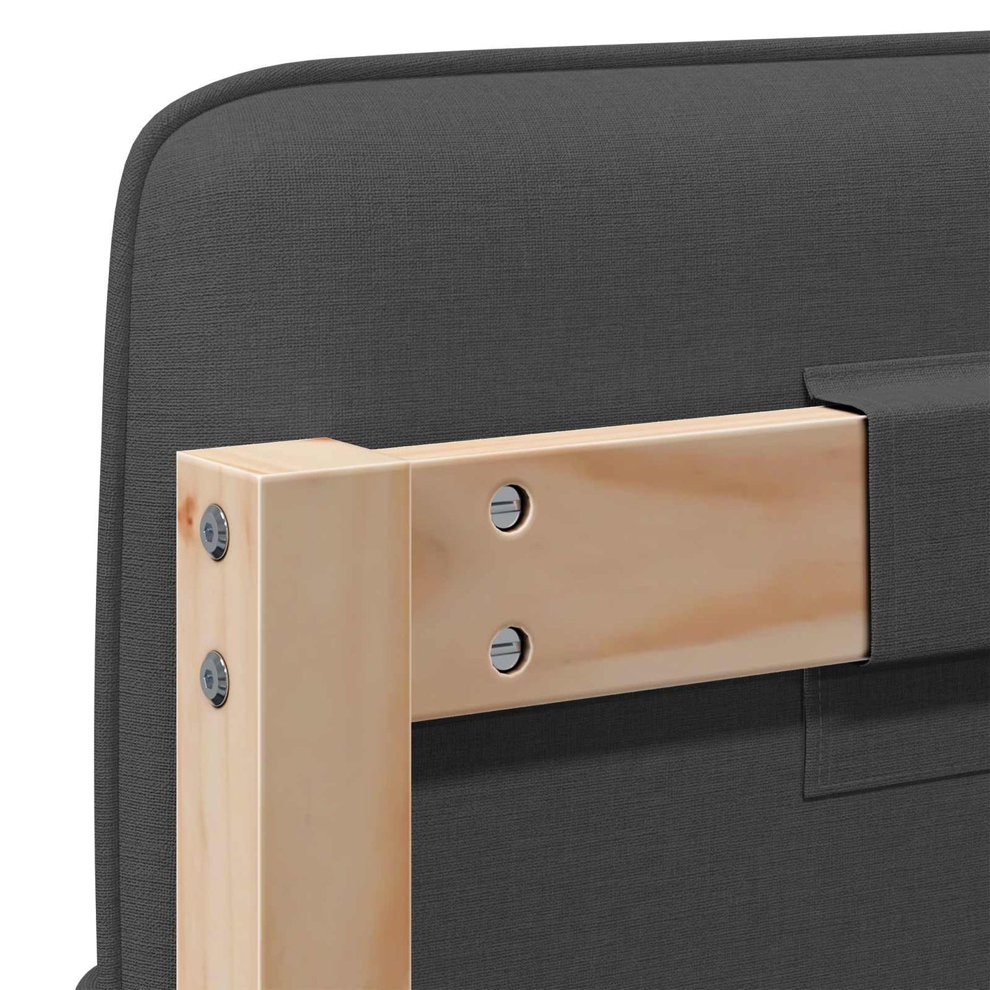 vidaXL Ταπετσαρισμένο κεφαλάρι με κεφαλάρι Καφέ και Σκούρο Γκρι 200 cm