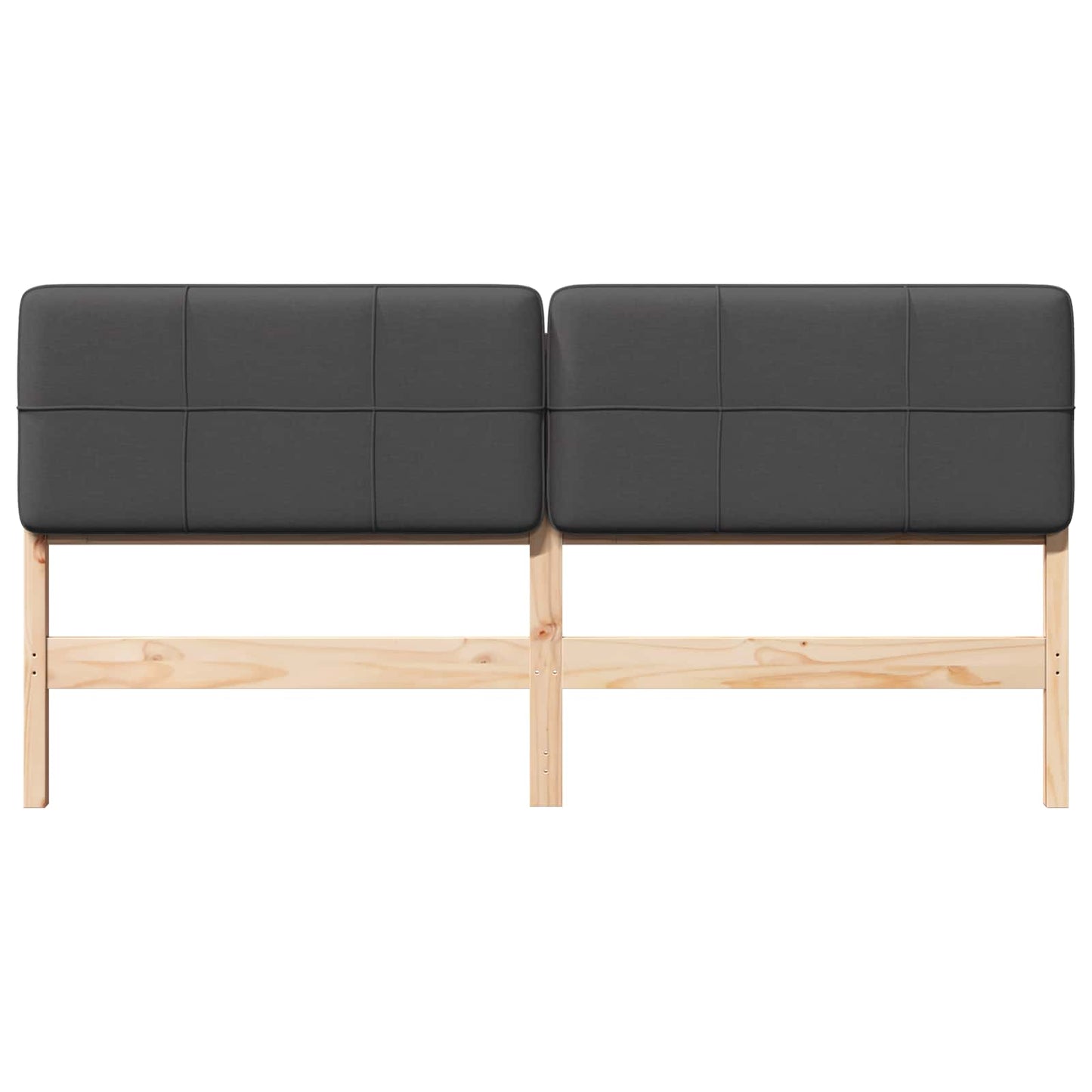 vidaXL Ταπετσαρισμένο κεφαλάρι με κεφαλάρι Καφέ και Σκούρο Γκρι 180 cm