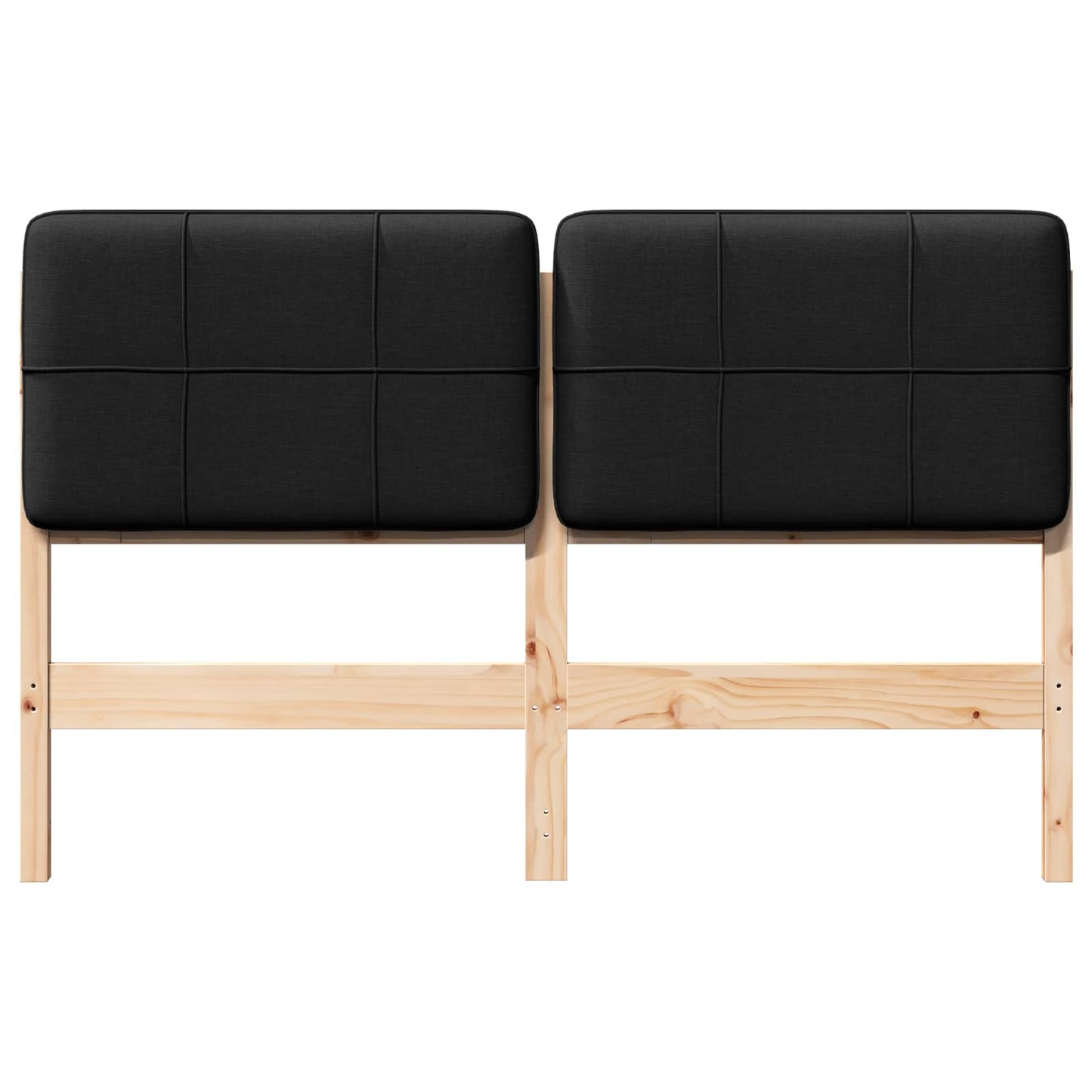 vidaXL Ταπετσαρισμένο κεφαλάρι με κεφαλάρι Καφέ και Μαύρο 160 cm