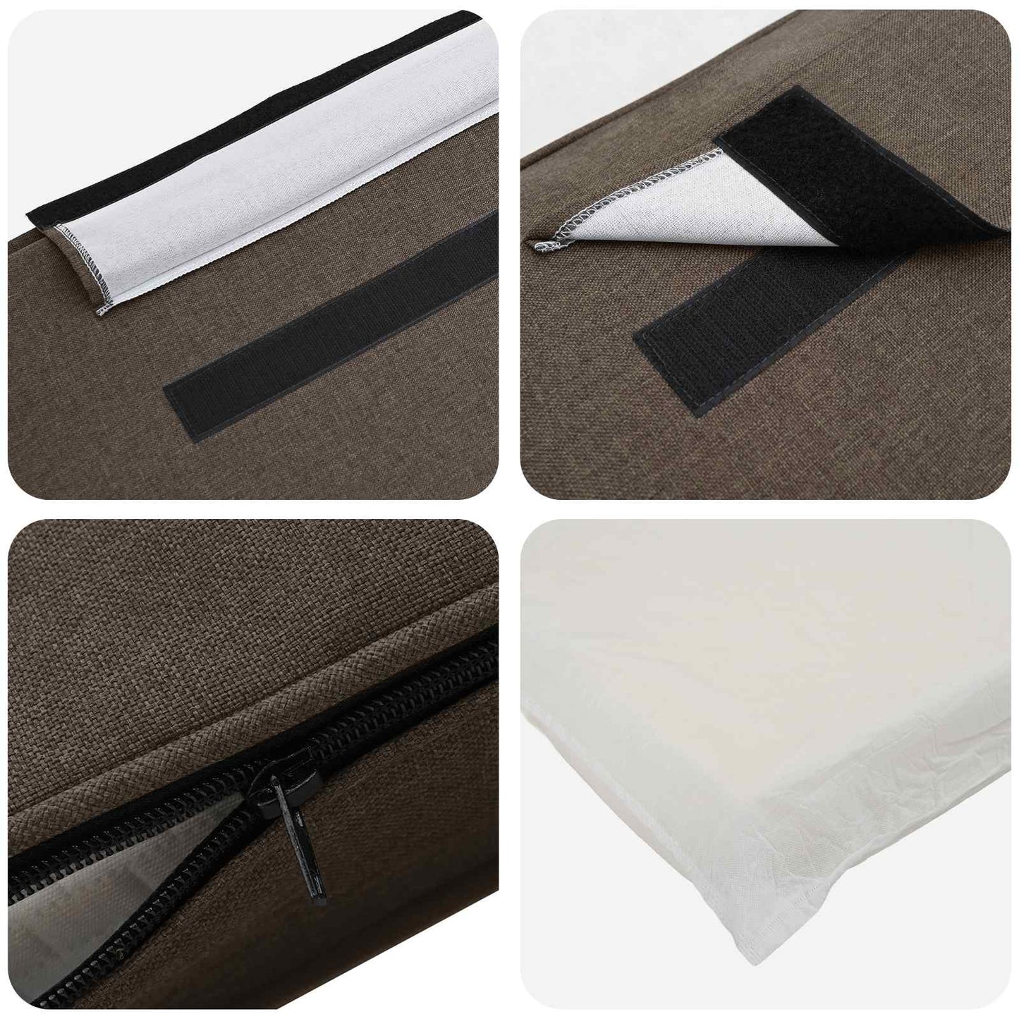 vidaXL Ταπετσαρισμένο κεφαλάρι με κεφαλάρι Καφέ και Ταπεί 160 cm