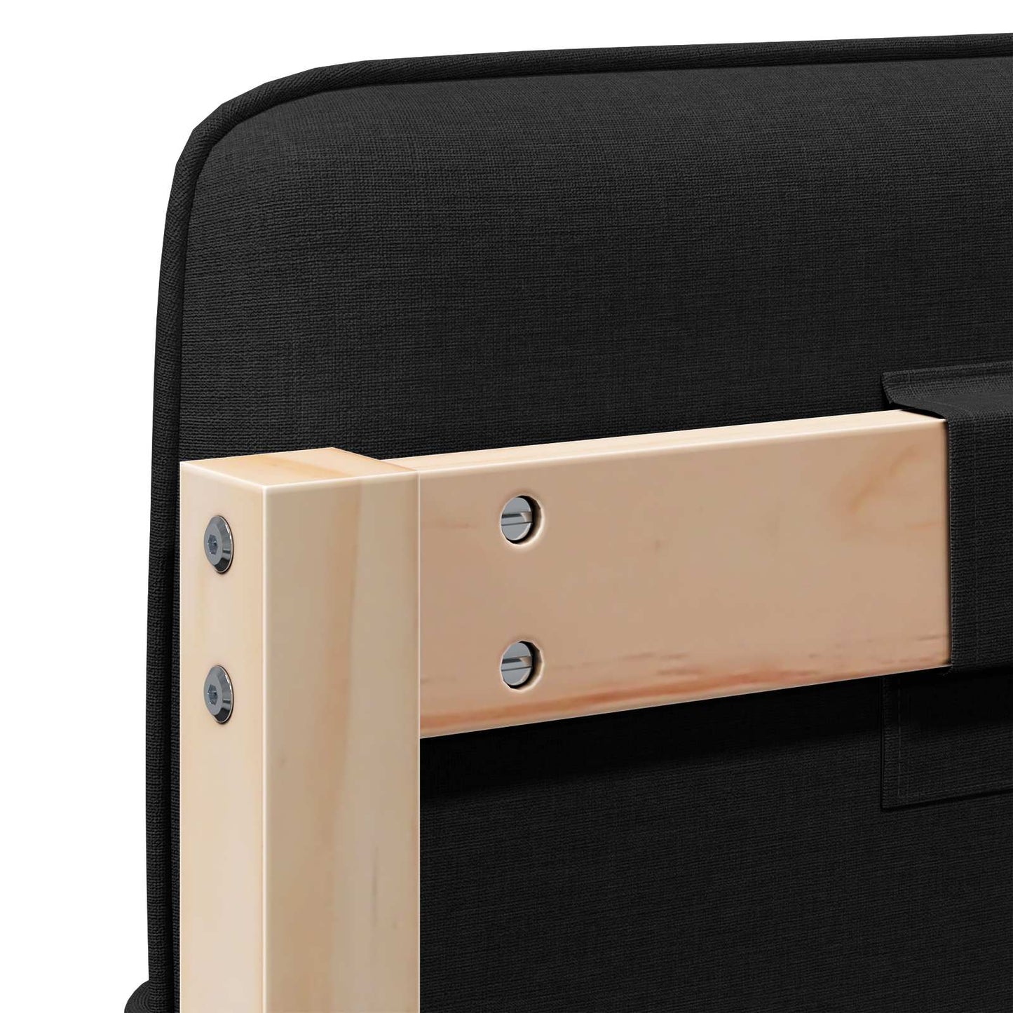 vidaXL Ταπετσαρισμένο κεφαλάρι με κεφαλάρι Καφέ και Μαύρο 140 cm