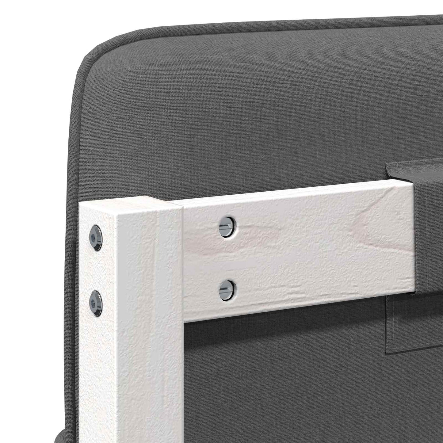 vidaXL Ταπετσαρισμένο κεφαλάρι Λευκό και Ανοιχτό Γκρι 140 cm