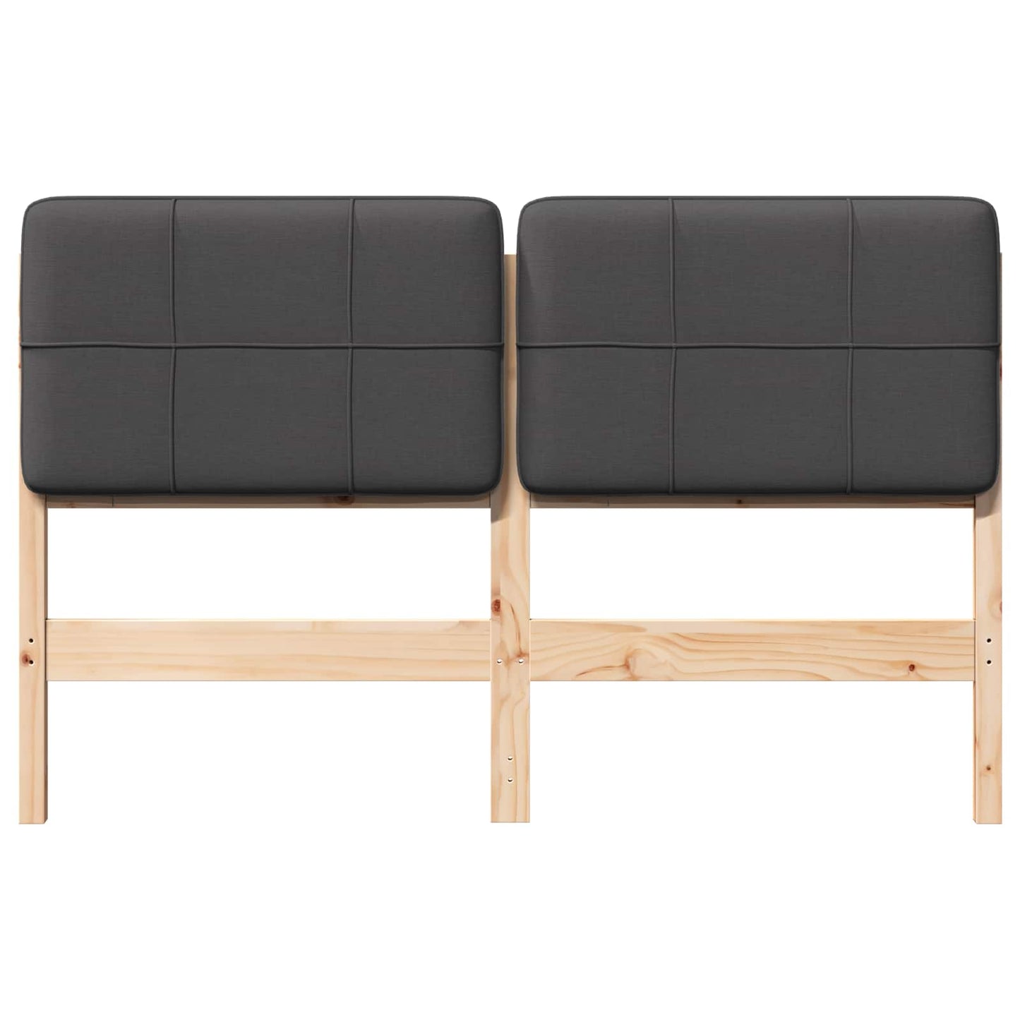 vidaXL Ταπετσαρισμένο κεφαλάρι με κεφαλάρι Καφέ και Σκούρο Γκρι 135 cm