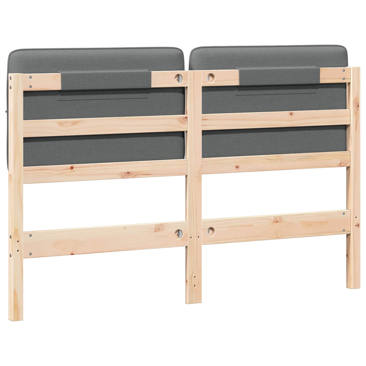 vidaXL Ταπετσαρισμένο κεφαλάρι Καφέ και Ανοιχτό Γκρι 120 cm