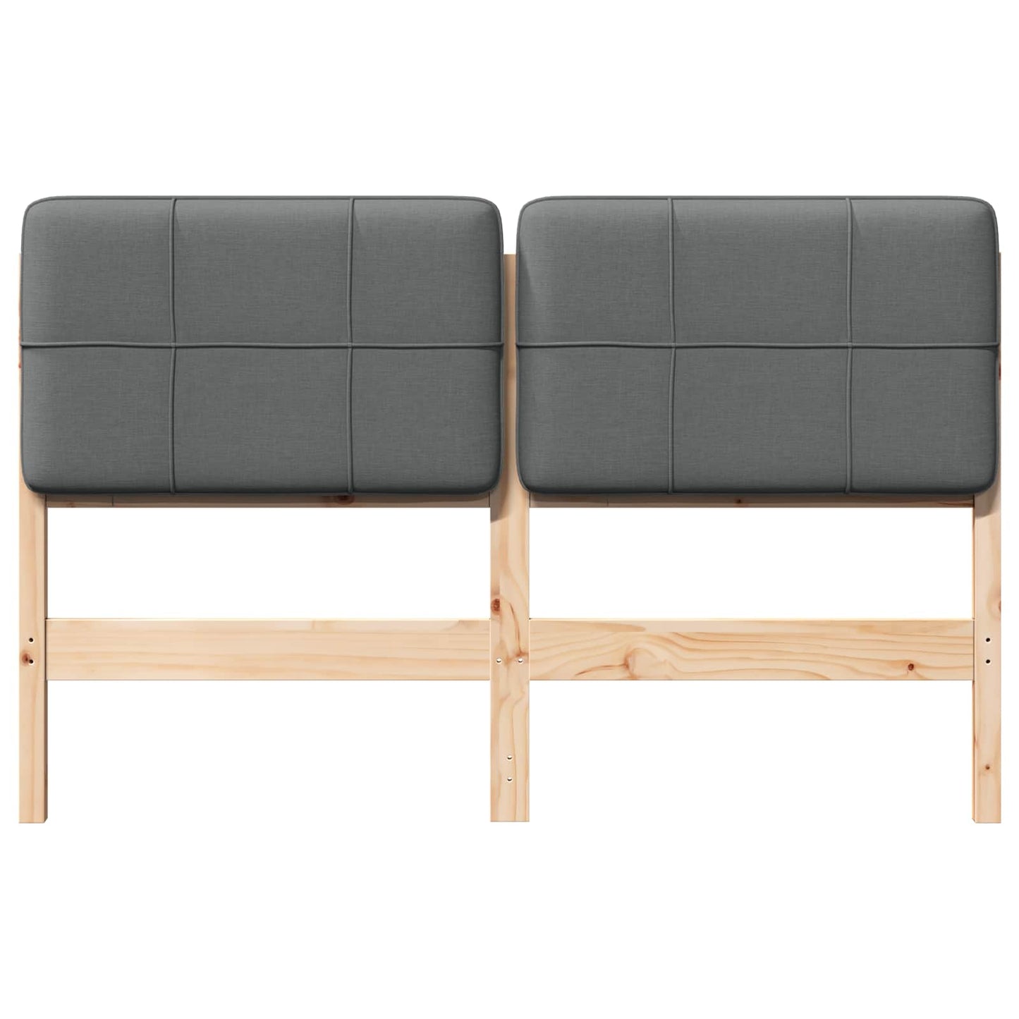 vidaXL Ταπετσαρισμένο κεφαλάρι Καφέ και Ανοιχτό Γκρι 120 cm