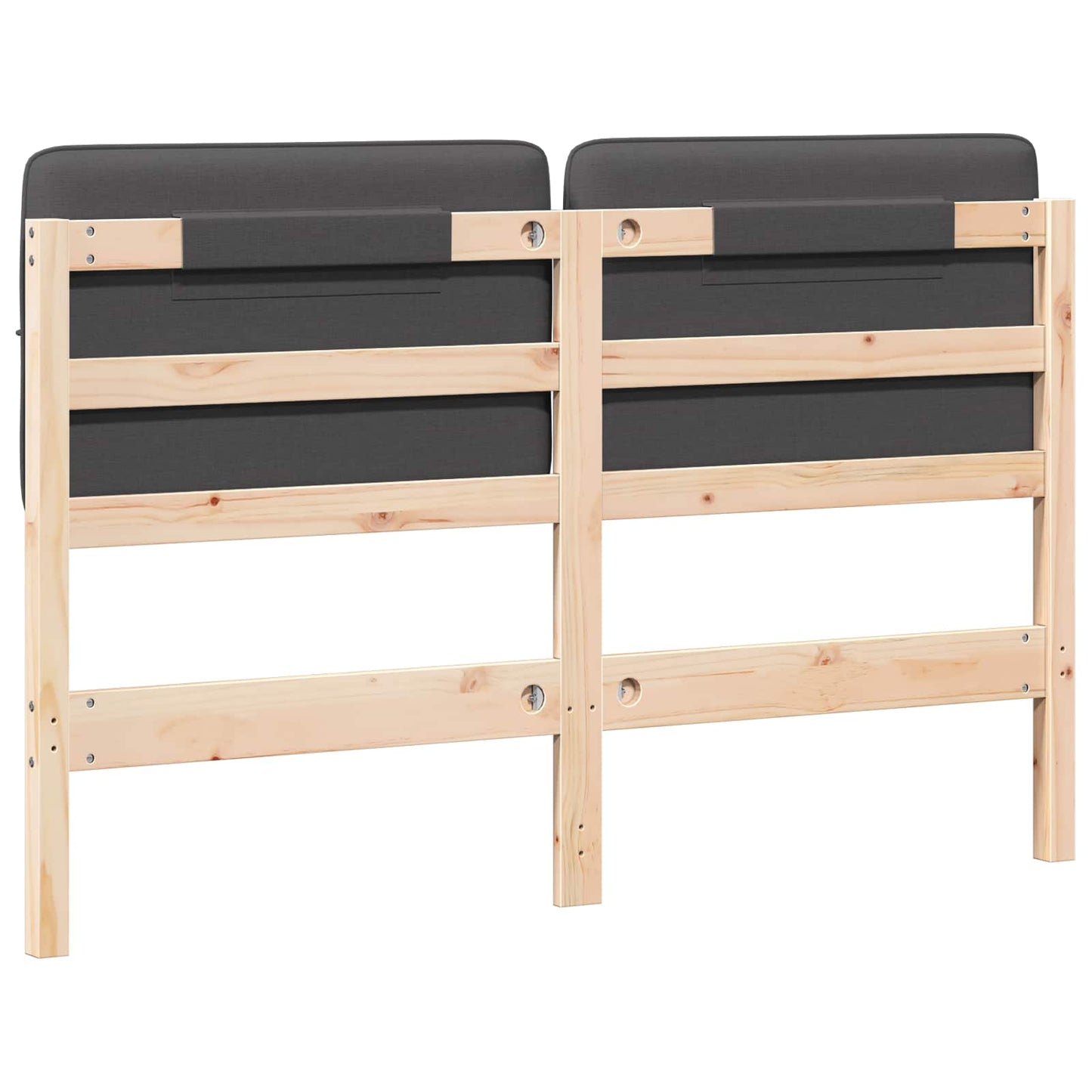 vidaXL Ταπετσαρισμένο κεφαλάρι με κεφαλάρι Καφέ και Σκούρο Γκρι 120 cm