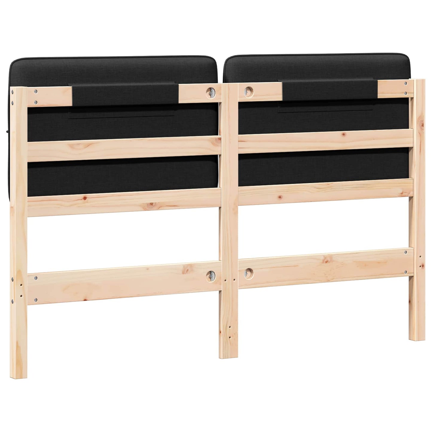 vidaXL Ταπετσαρισμένο κεφαλάρι με κεφαλάρι Καφέ και Μαύρο 120 cm