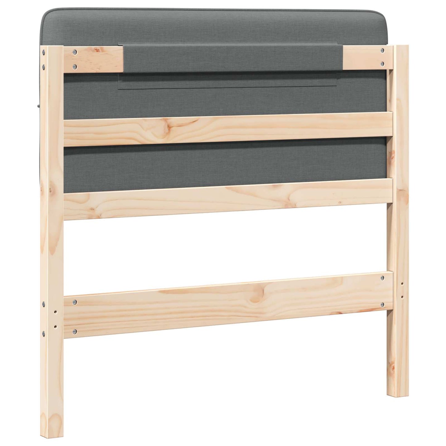 vidaXL Ταπετσαρισμένο κεφαλάρι με κεφαλάρι Καφέ και Ανοιχτό Γκρι 90 cm