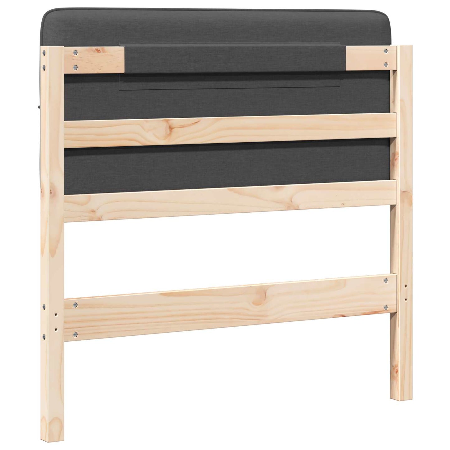 vidaXL Ταπετσαρισμένο κεφαλάρι με κεφαλάρι Καφέ και Σκούρο Γκρι 90 cm