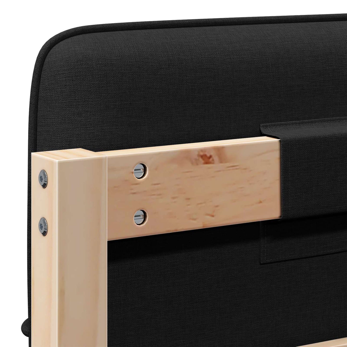 vidaXL Ταπετσαρισμένο κεφαλάρι με κεφαλάρι Καφέ και Μαύρο 90 cm