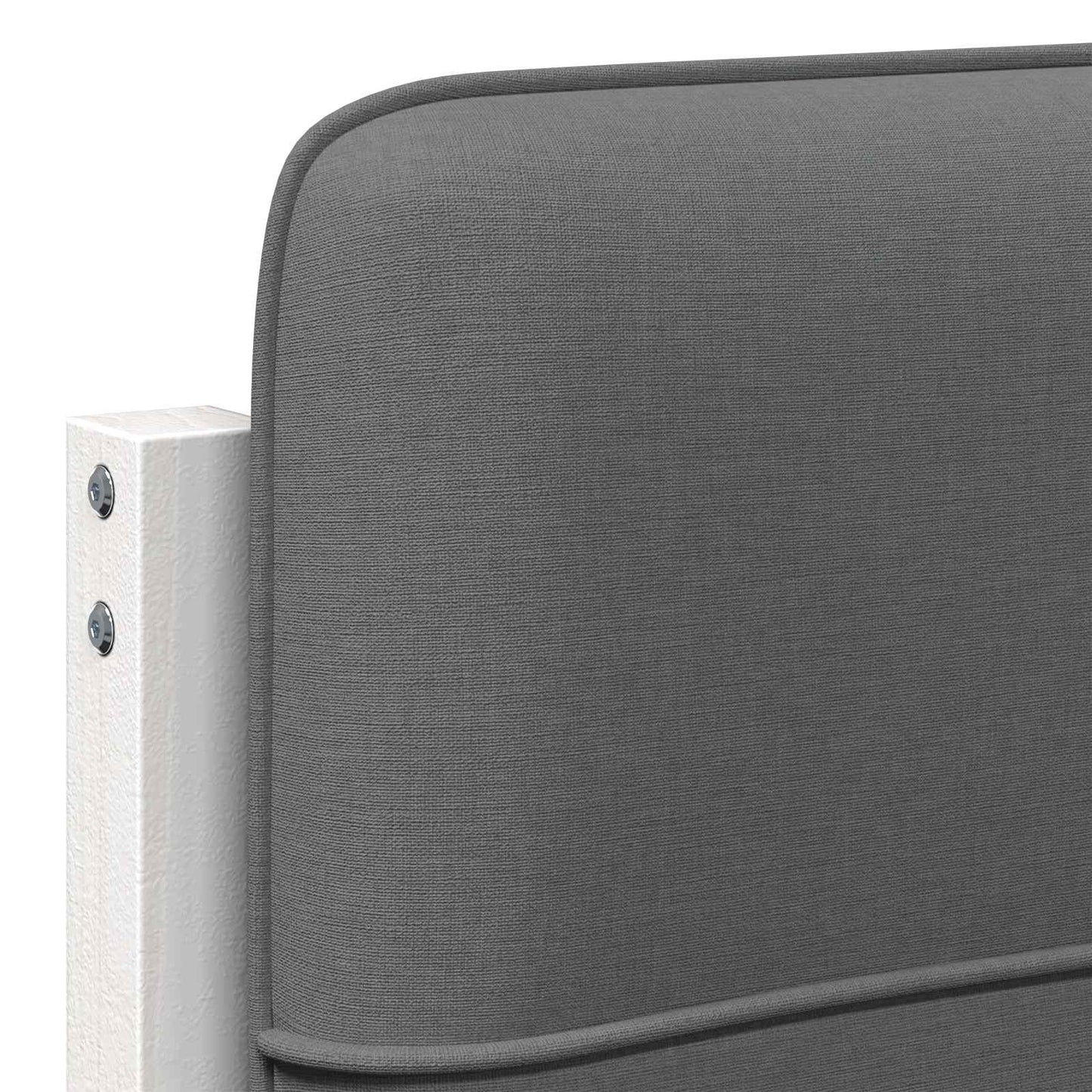 vidaXL Ταπετσαρισμένο κεφαλάρι Λευκό και Ανοιχτό Γκρι 90 cm