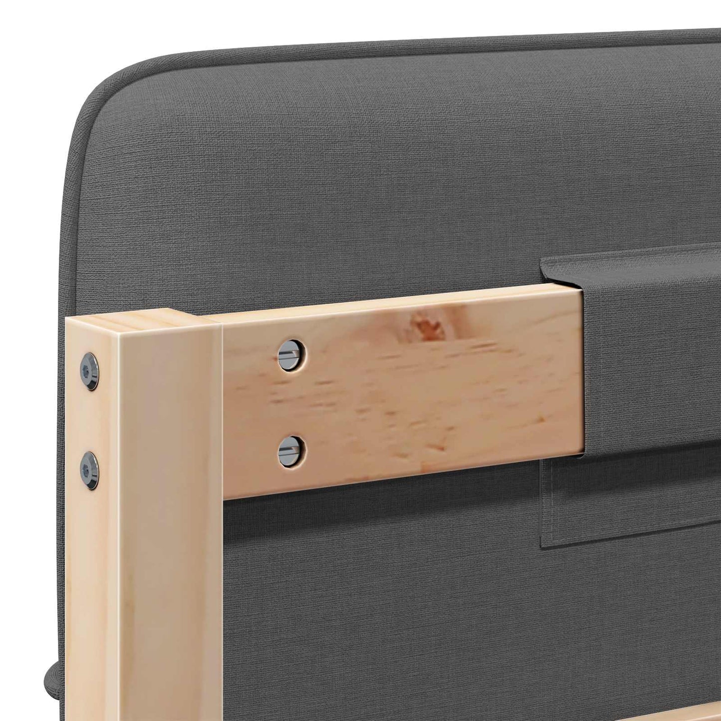 vidaXL Ταπετσαρισμένο κεφαλάρι με κεφαλάρι Καφέ και Ανοιχτό Γκρι 80 cm