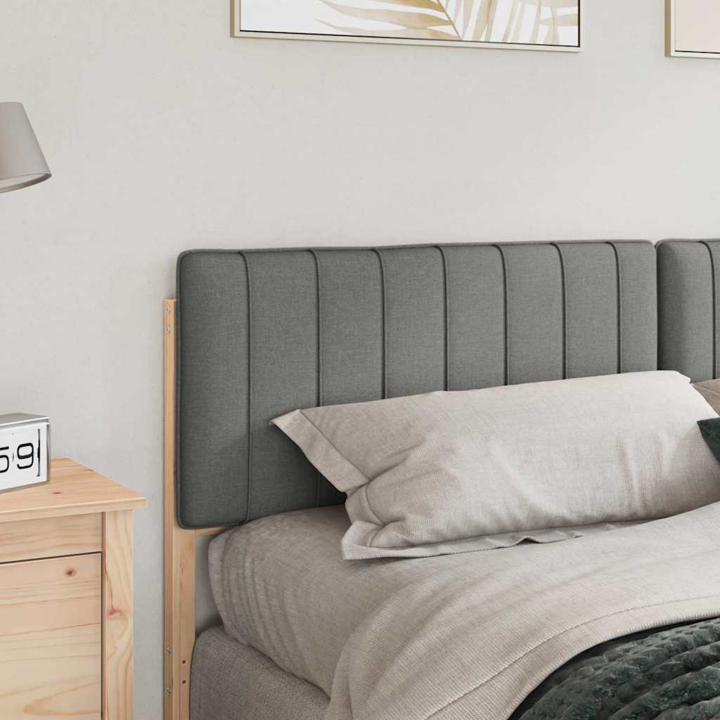 vidaXL Ταπετσαρισμένο κεφαλάρι Καφέ και Ανοιχτό Γκρι 180 cm