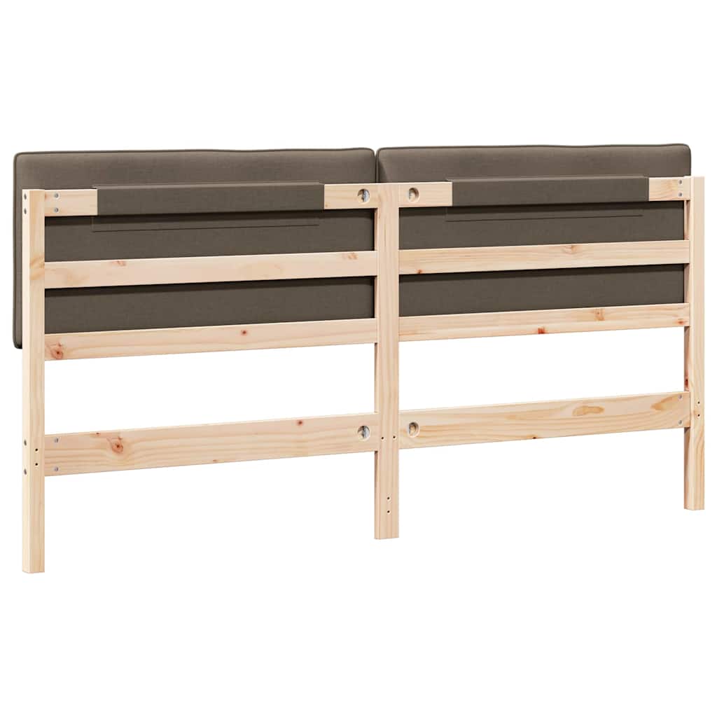 vidaXL Ταπετσαρισμένο κεφαλάρι με κεφαλάρι Καφέ και Ταπεί 180 cm