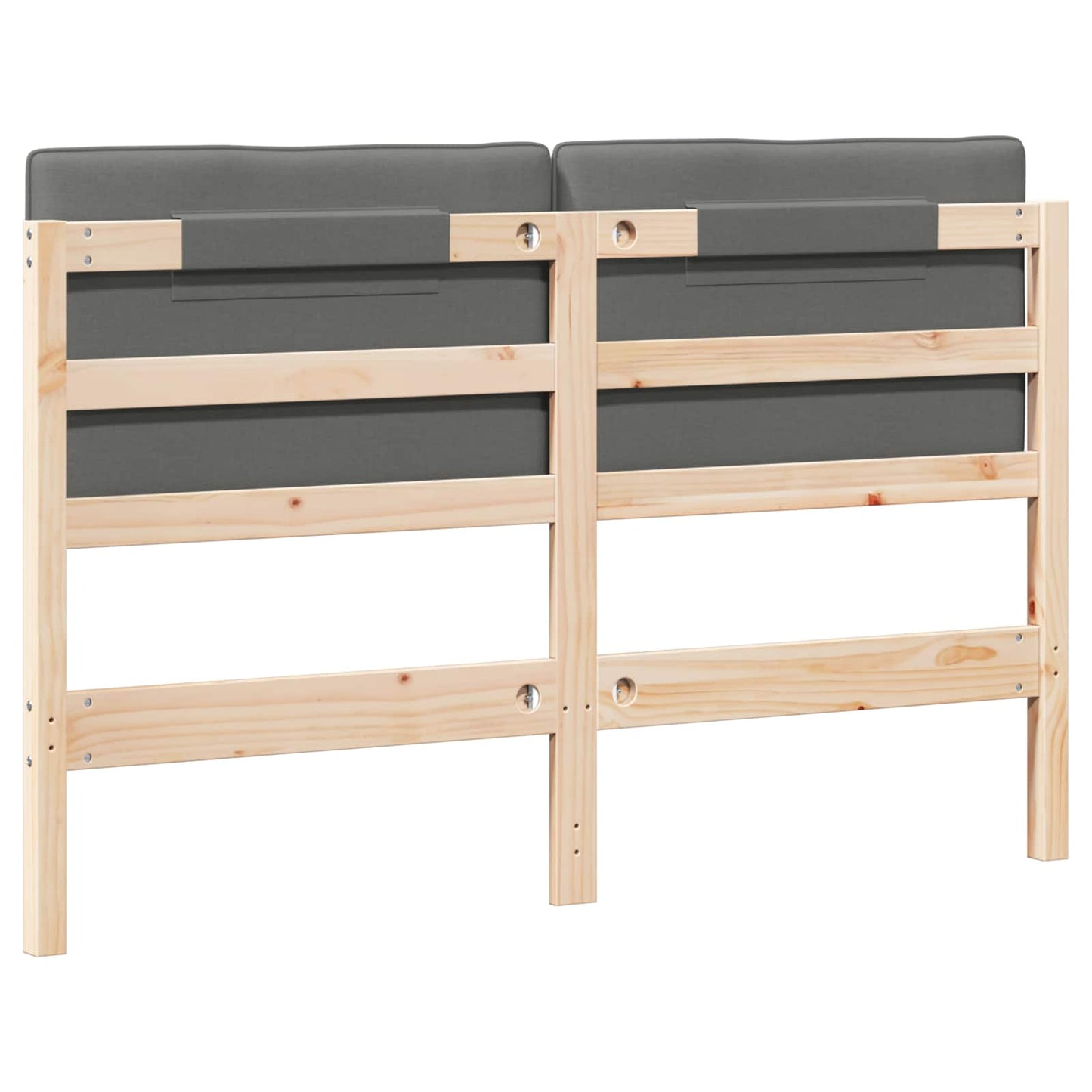 vidaXL Ταπετσαρισμένο κεφαλάρι Καφέ και Ανοιχτό Γκρι 160 cm