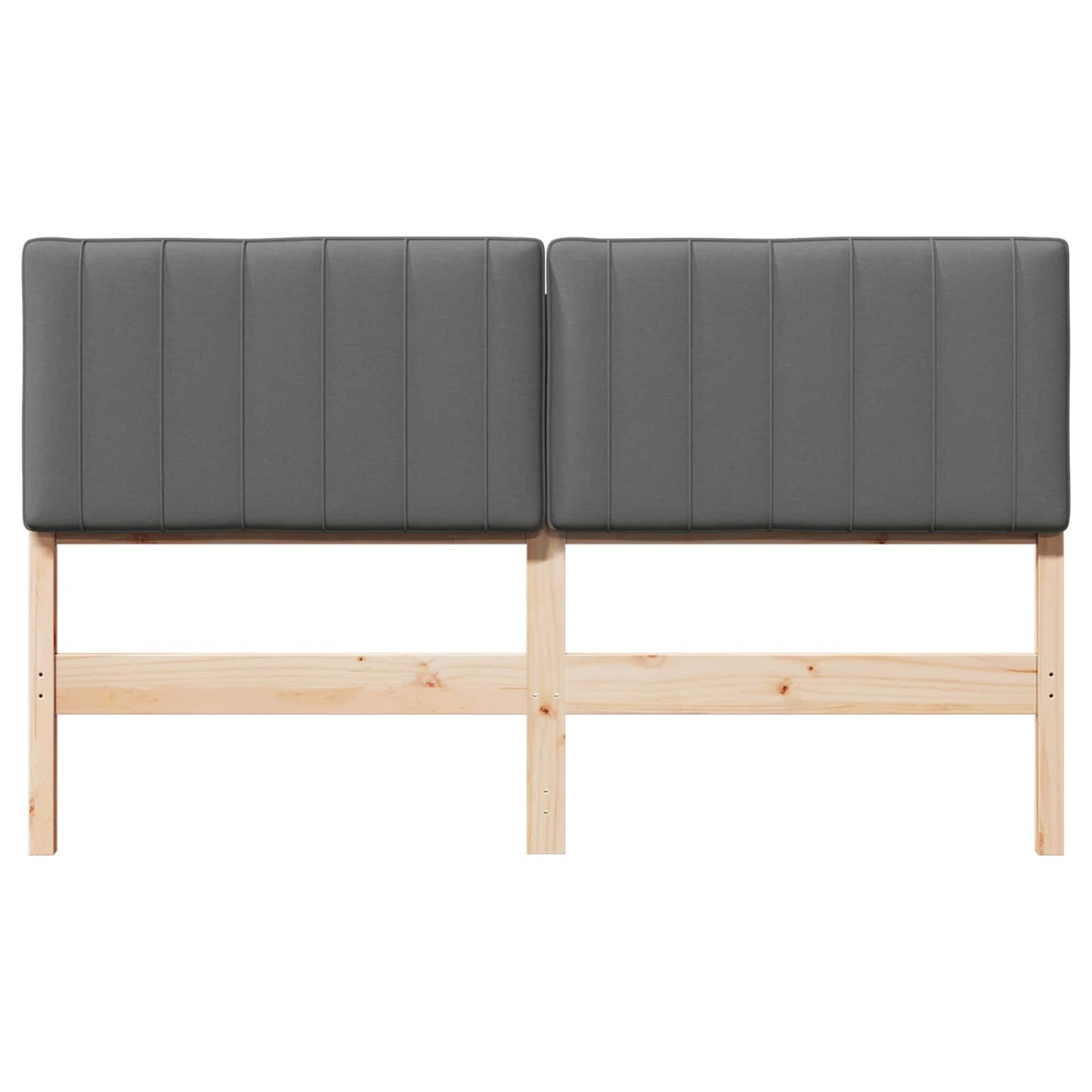 vidaXL Ταπετσαρισμένο κεφαλάρι Καφέ και Ανοιχτό Γκρι 160 cm