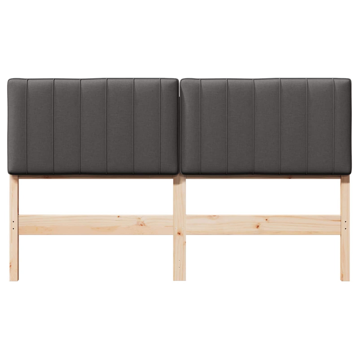 vidaXL Ταπετσαρισμένο κεφαλάρι με κεφαλάρι Καφέ και Σκούρο Γκρι 160 cm