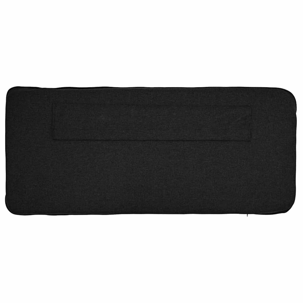 vidaXL Ταπετσαρισμένο κεφαλάρι με κεφαλάρι Καφέ και Μαύρο 140 cm