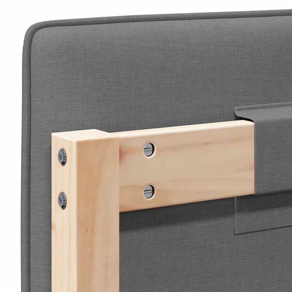 vidaXL Ταπετσαρισμένο κεφαλάρι Καφέ και Ανοιχτό Γκρι 135 cm