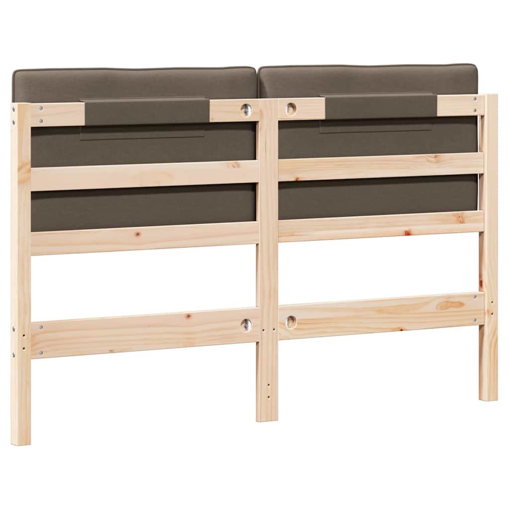 vidaXL Ταπετσαρισμένο κεφαλάρι με κεφαλάρι Καφέ και Ταπεί 135 cm