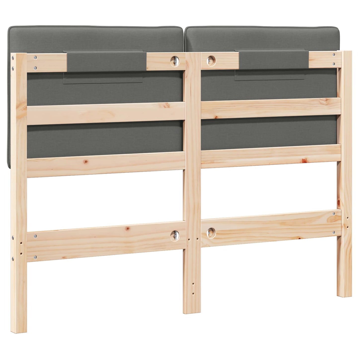 vidaXL Ταπετσαρισμένο κεφαλάρι Καφέ και Ανοιχτό Γκρι 120 cm