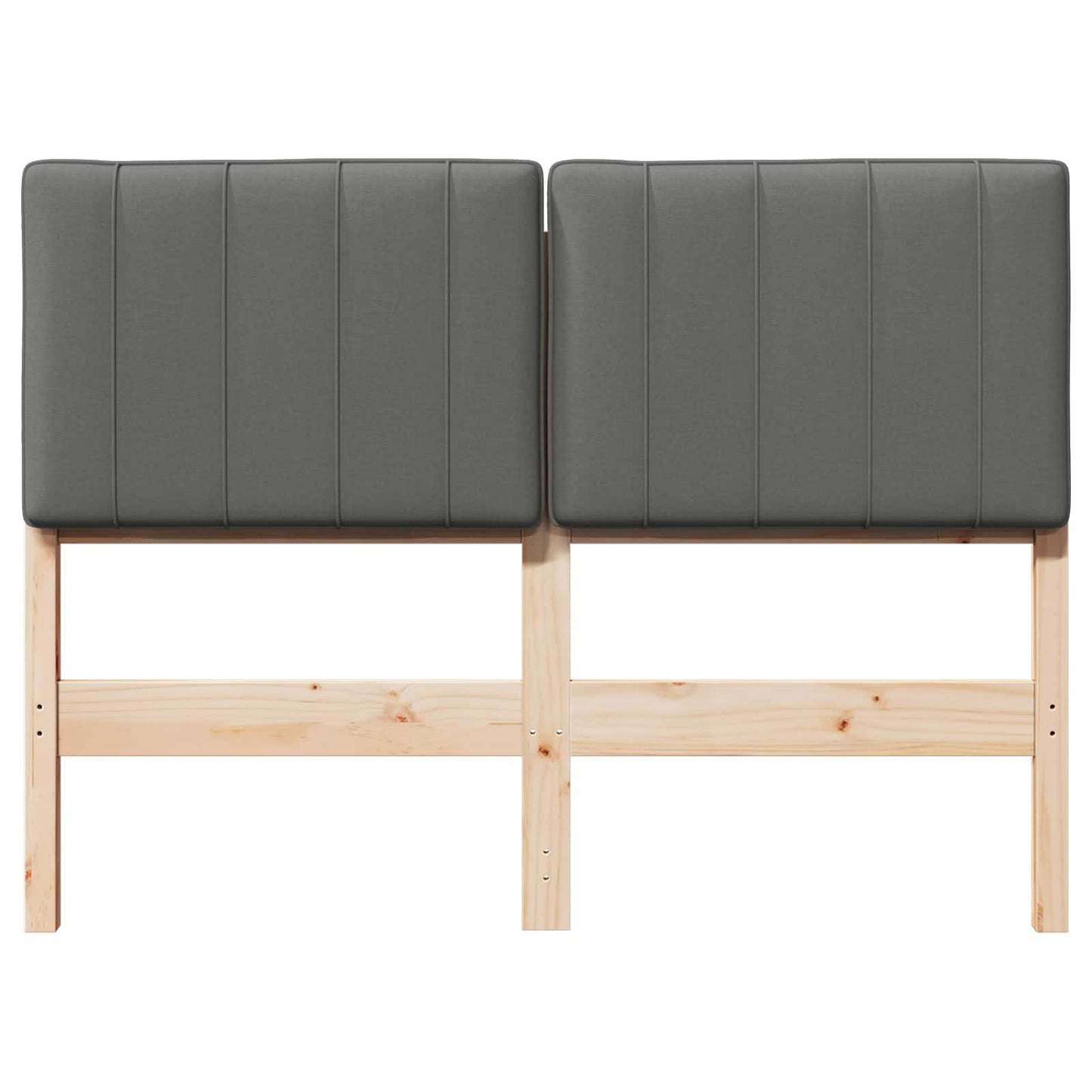 vidaXL Ταπετσαρισμένο κεφαλάρι Καφέ και Ανοιχτό Γκρι 120 cm