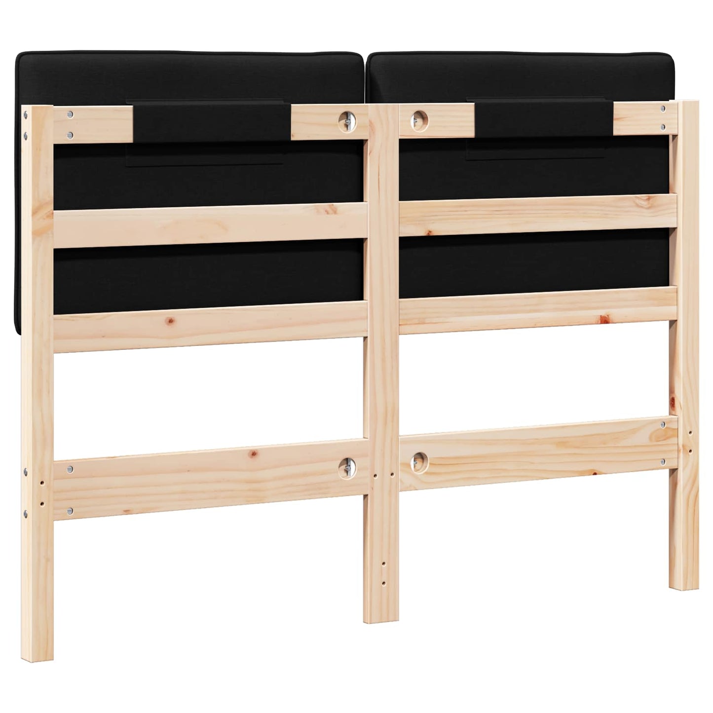 vidaXL Ταπετσαρισμένο κεφαλάρι με κεφαλάρι Καφέ και Μαύρο 120 cm