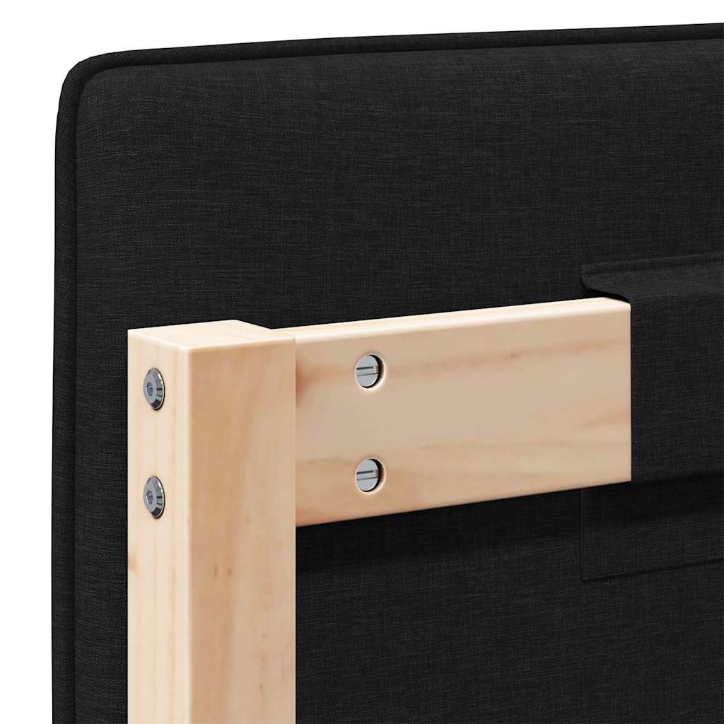 vidaXL Ταπετσαρισμένο κεφαλάρι με κεφαλάρι Καφέ και Μαύρο 80 cm