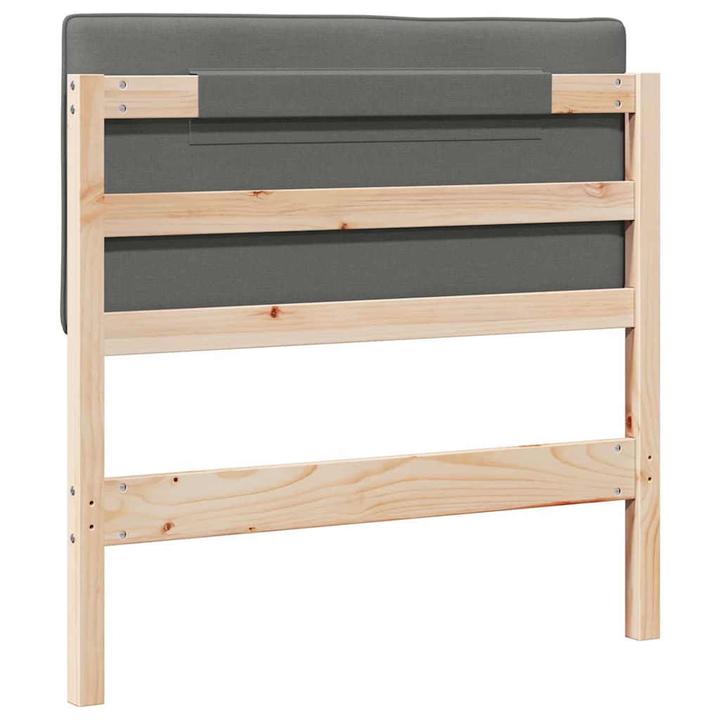 vidaXL Ταπετσαρισμένο κεφαλάρι με κεφαλάρι Καφέ και Ανοιχτό Γκρι 75 cm