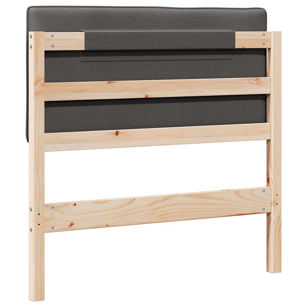 vidaXL Ταπετσαρισμένο κεφαλάρι με κεφαλάρι Καφέ και Σκούρο Γκρι 75 cm