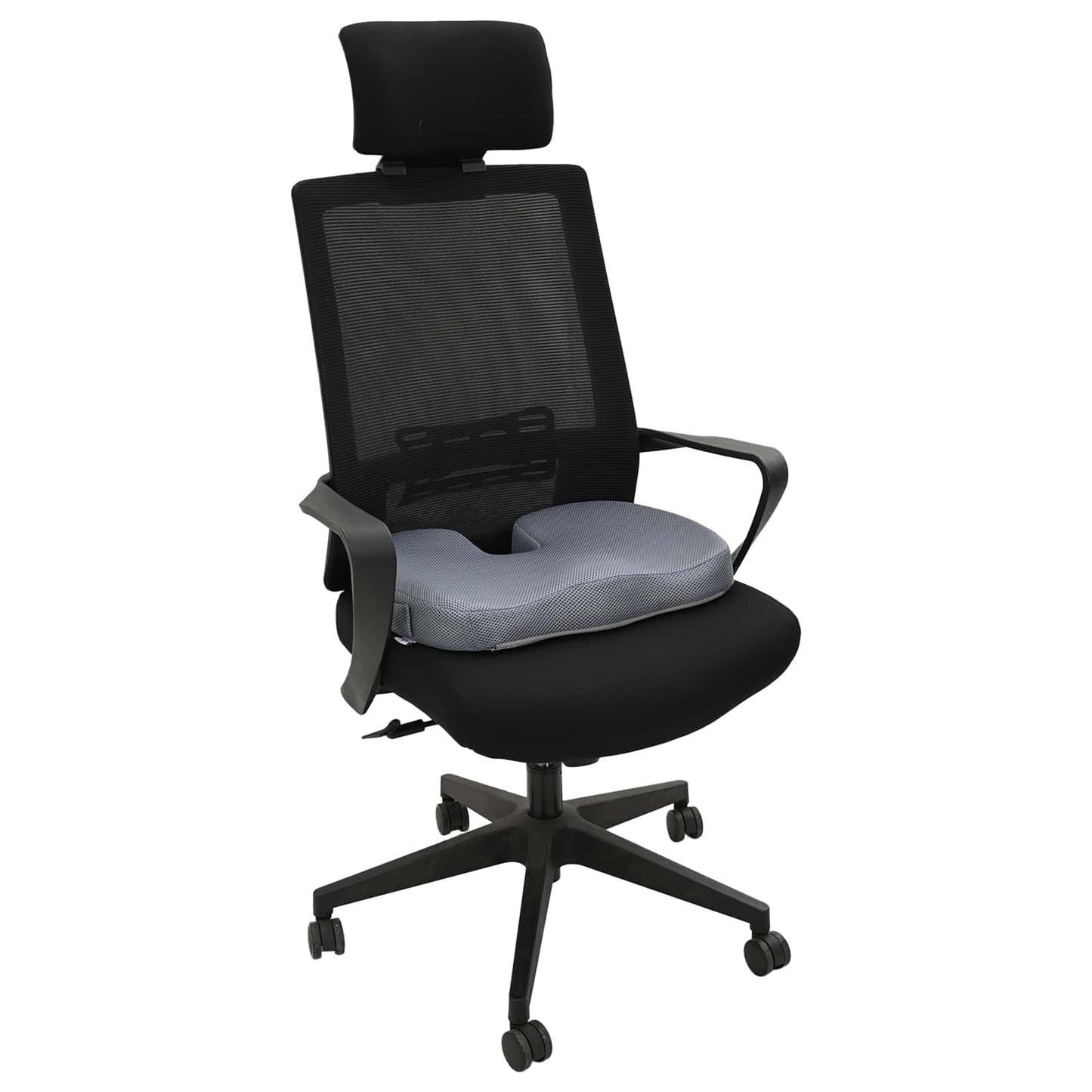 vidaXL Μαξιλάρια Καθίσματος Μονόχρωμο Γκρι 47 x 37 x 8 εκ Αφρός Μνήμης