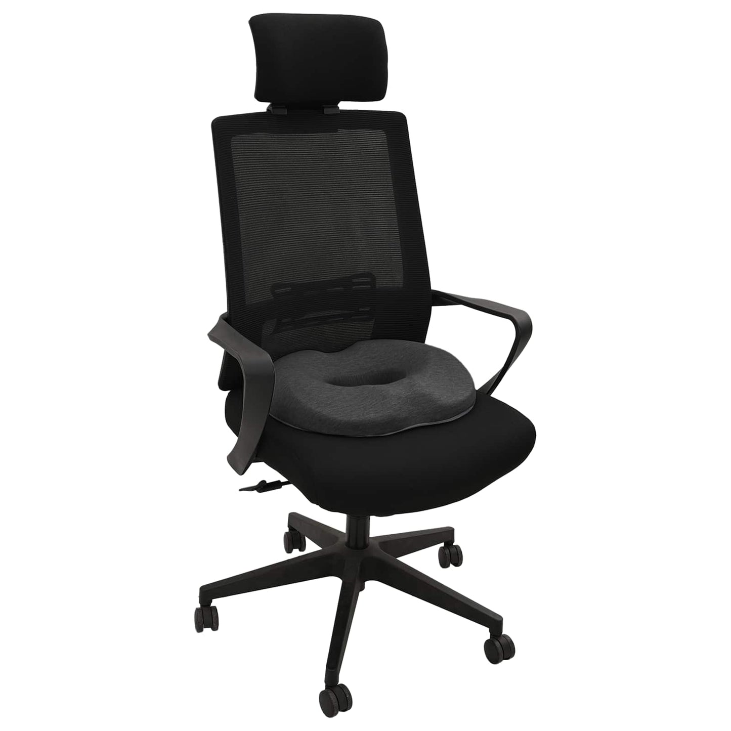 vidaXL Μαξιλάρια Καθίσματος Σκούρο Γκρι 42 x 36,5 x 8 εκ. Αφρός Μνήμης