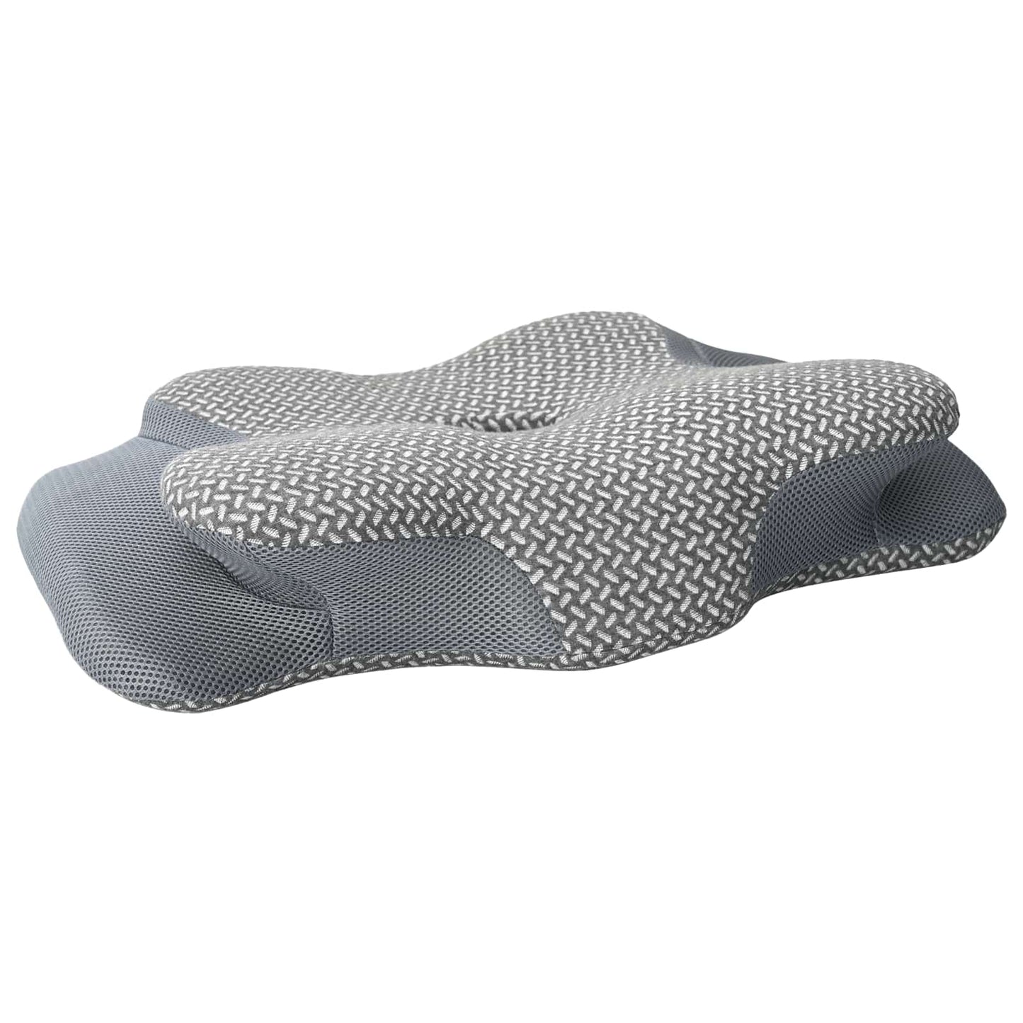 vidaXL Μαξιλάρι λαιμού Γκρι Αφρός Μνήμης 58 x 38 x 12 εκ
