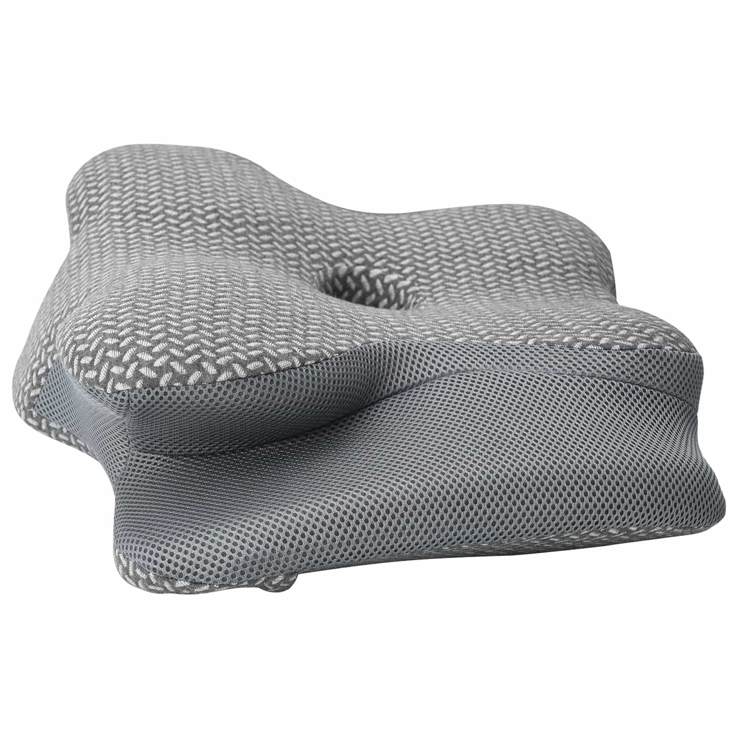 vidaXL Μαξιλάρι λαιμού Γκρι Αφρός Μνήμης 58 x 38 x 12 εκ