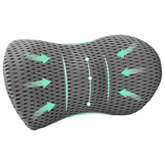 vidaXL Μαξιλάρι πλάτης Γκρι Αφρός Μνήμης 47,5 x 23 x 12 εκ