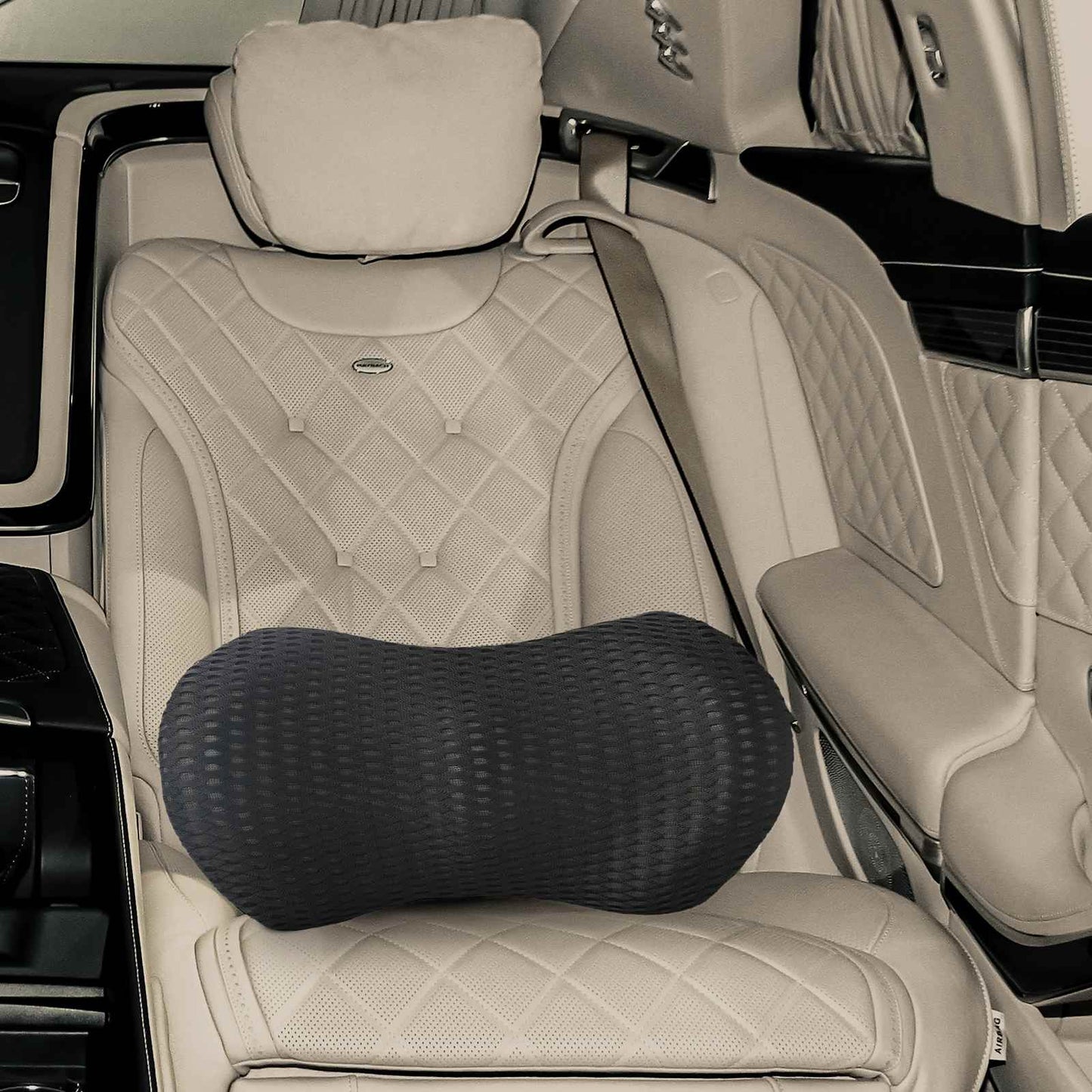 vidaXL Μαξιλάρι πλάτης Μαύρο Αφρός Μνήμης 46 x 24 x 11 εκ