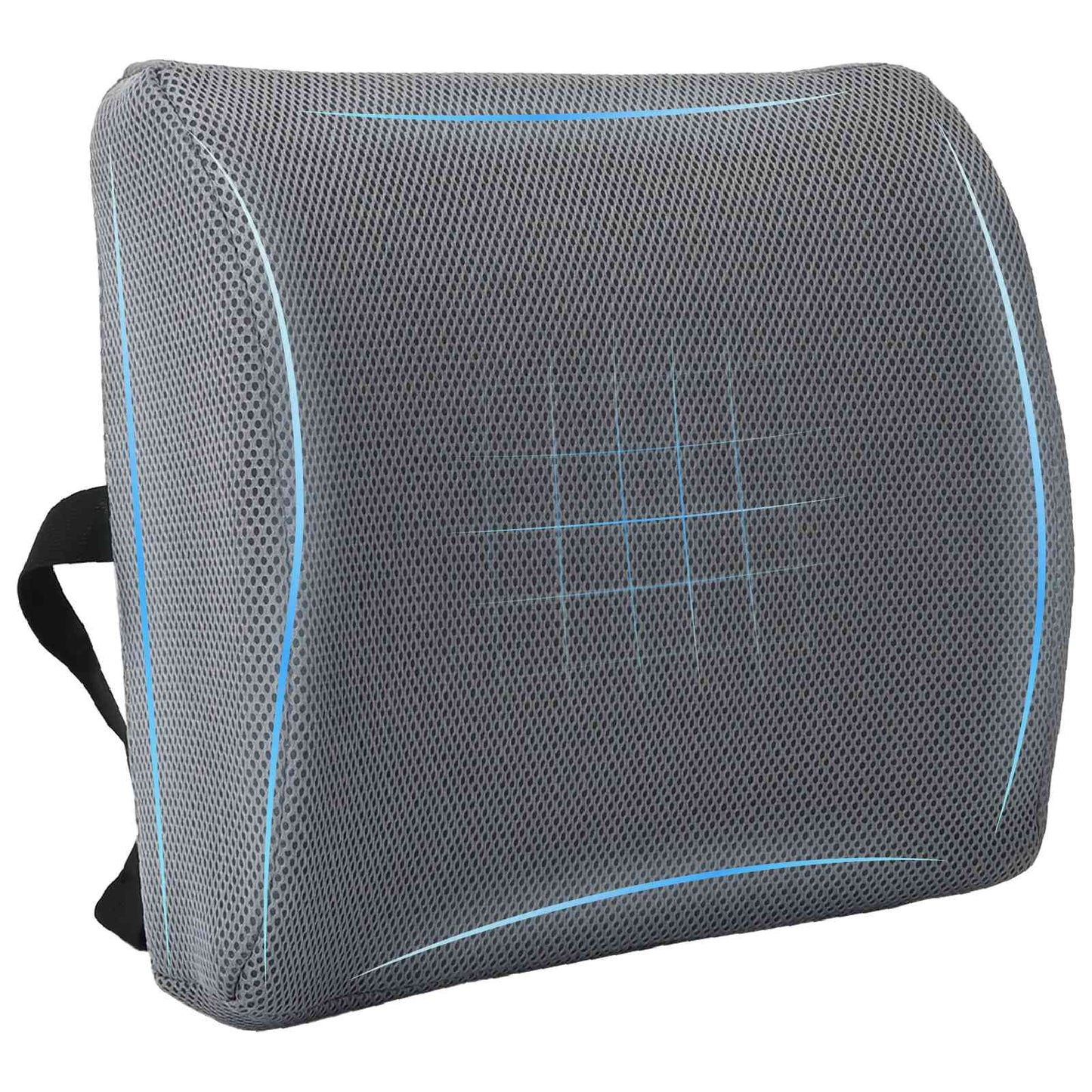 vidaXL Μαξιλάρι πλάτης Γκρι Αφρός Μνήμης 36 x 30 x 12 εκ.