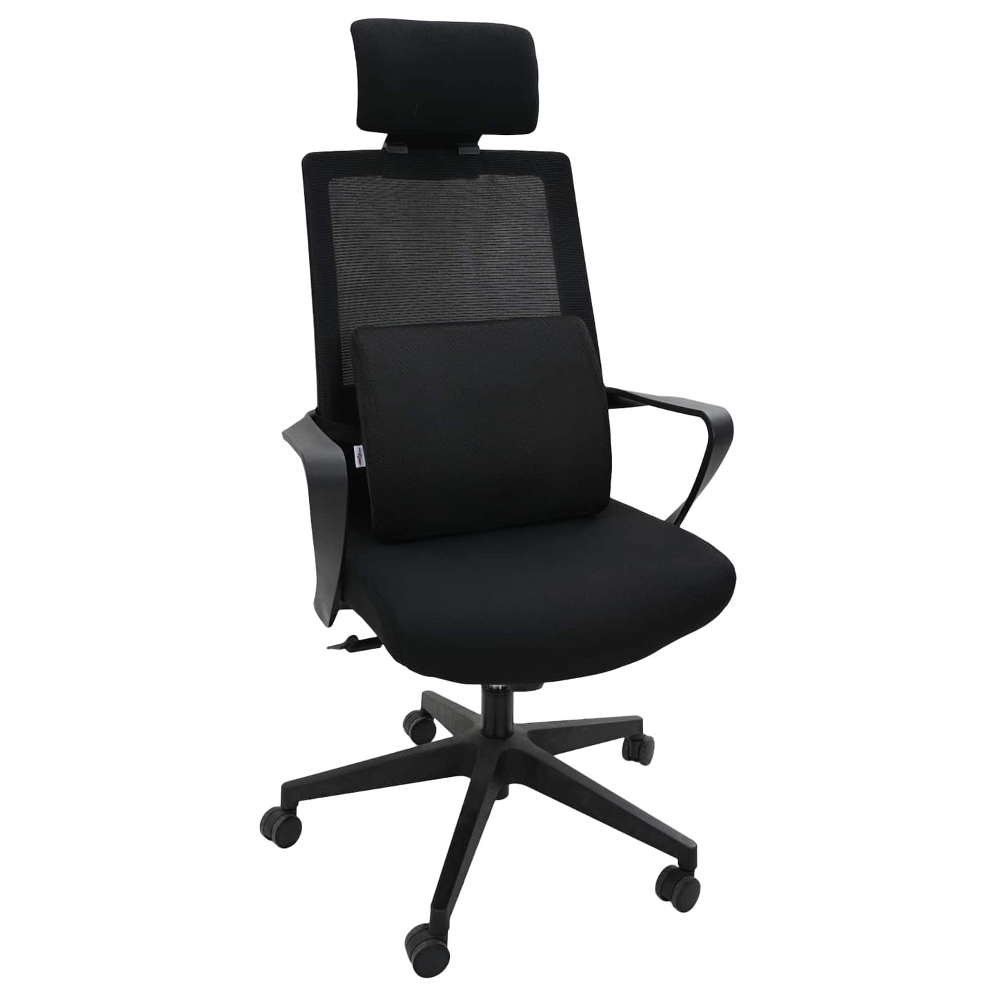 vidaXL Μαξιλάρι πλάτης Μαύρο Αφρός Μνήμης 35,5 x 30 x 12 εκ.