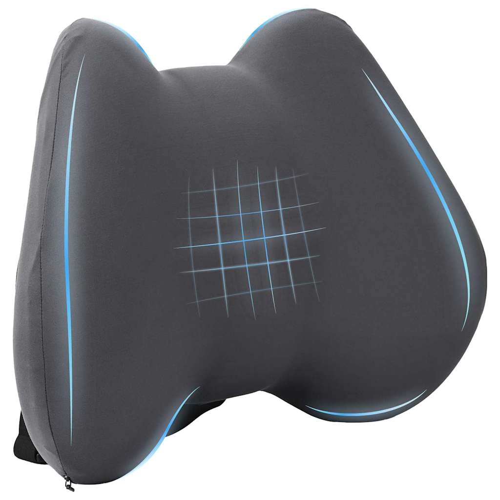 vidaXL Μαξιλάρι πλάτης Γκρι Αφρός Μνήμης 40 x 32 x 14 εκ