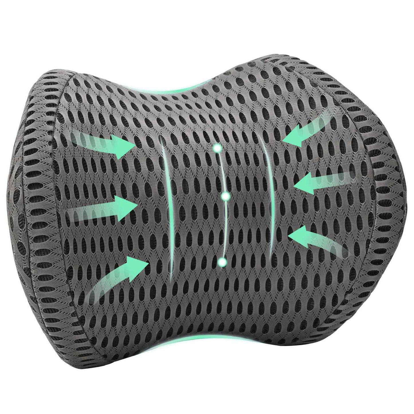 vidaXL Μαξιλάρι λαιμού Γκρι Αφρός Μνήμης 31 x 22 x 13 εκ.