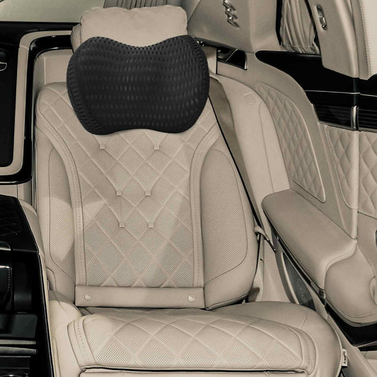 vidaXL Μαξιλάρι λαιμού Μαύρο Αφρός Μνήμης 30,5 x 21,5 x 13 εκ.
