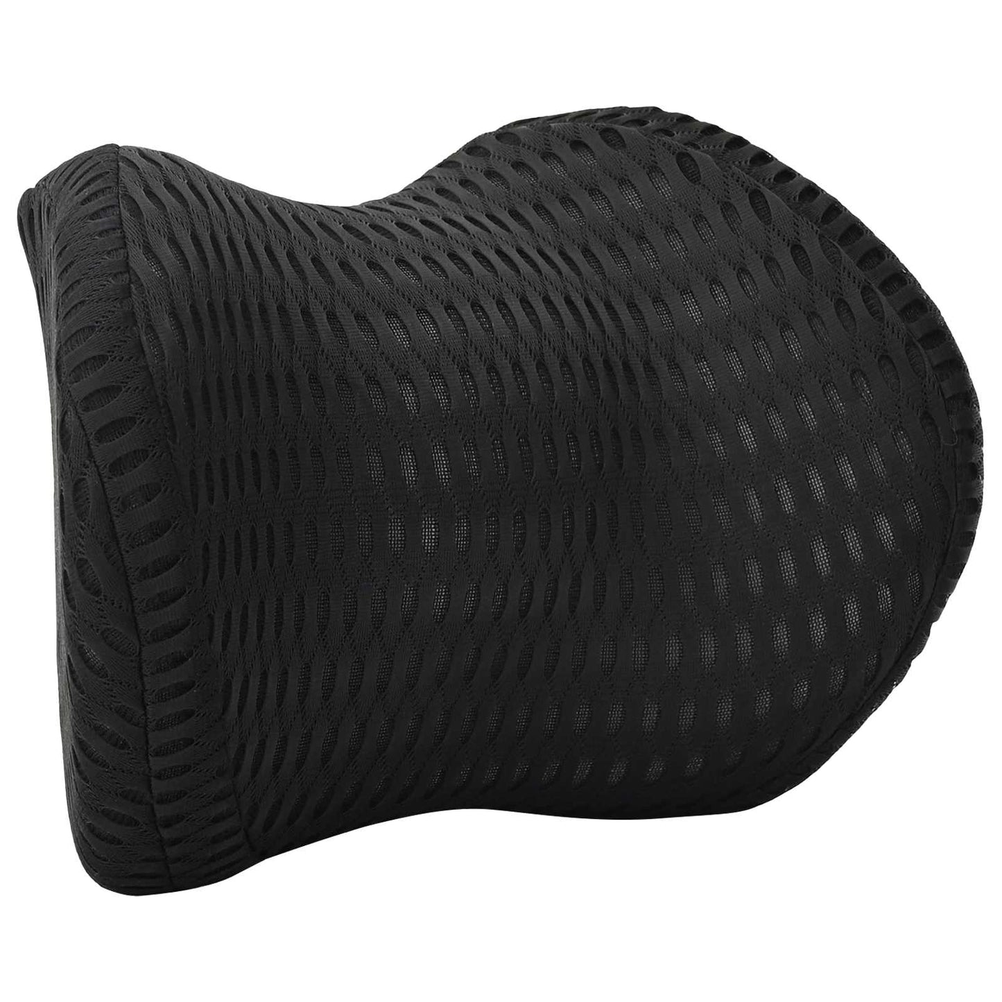 vidaXL Μαξιλάρι λαιμού Μαύρο Αφρός Μνήμης 30,5 x 21,5 x 13 εκ.