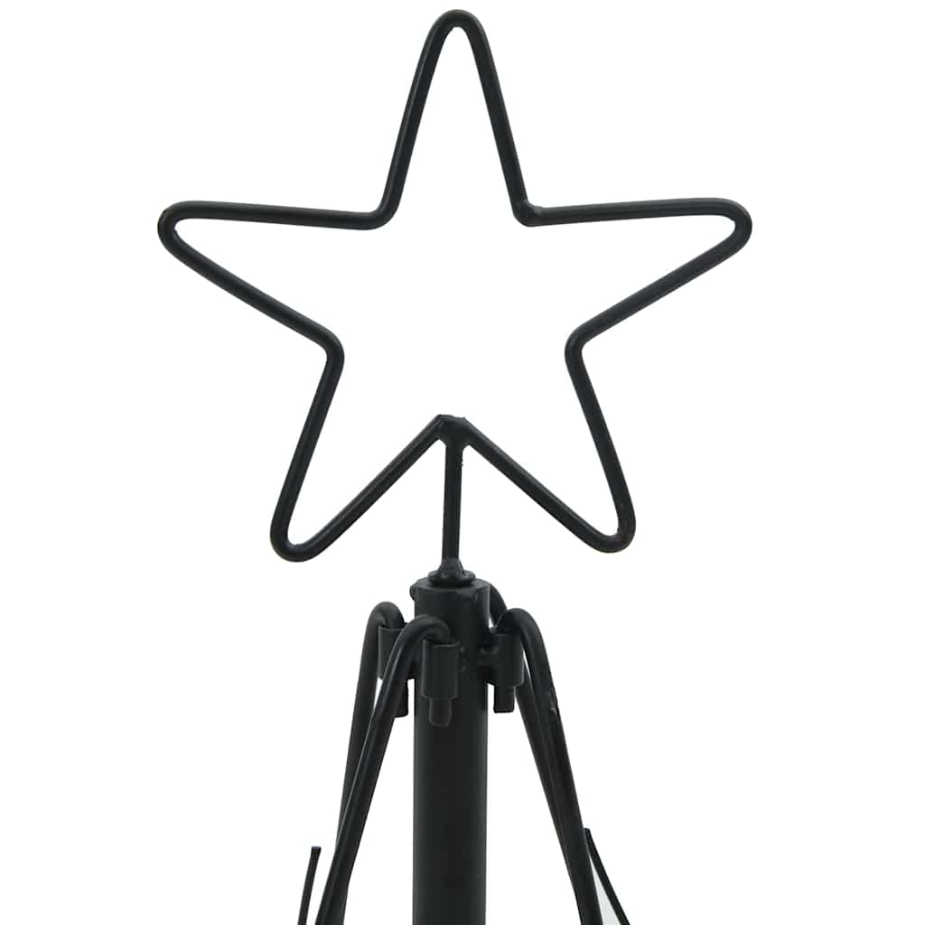 vidaXL Χριστουγεννιάτικο Δέντρο Κώνος με βάση Μαύρο 60 cm Ατσάλι