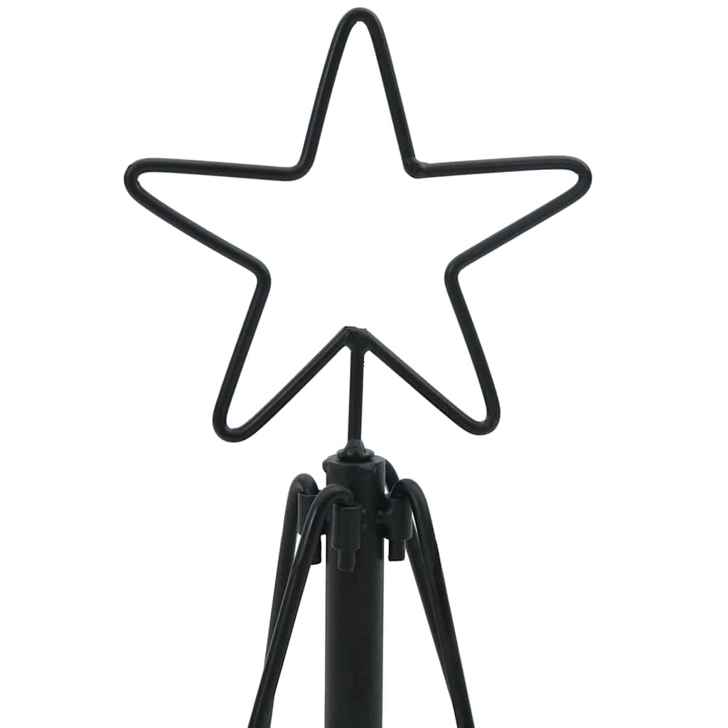 vidaXL Χριστουγεννιάτικο Δέντρο Κώνος με βάση Μαύρο 90 cm Ατσάλι