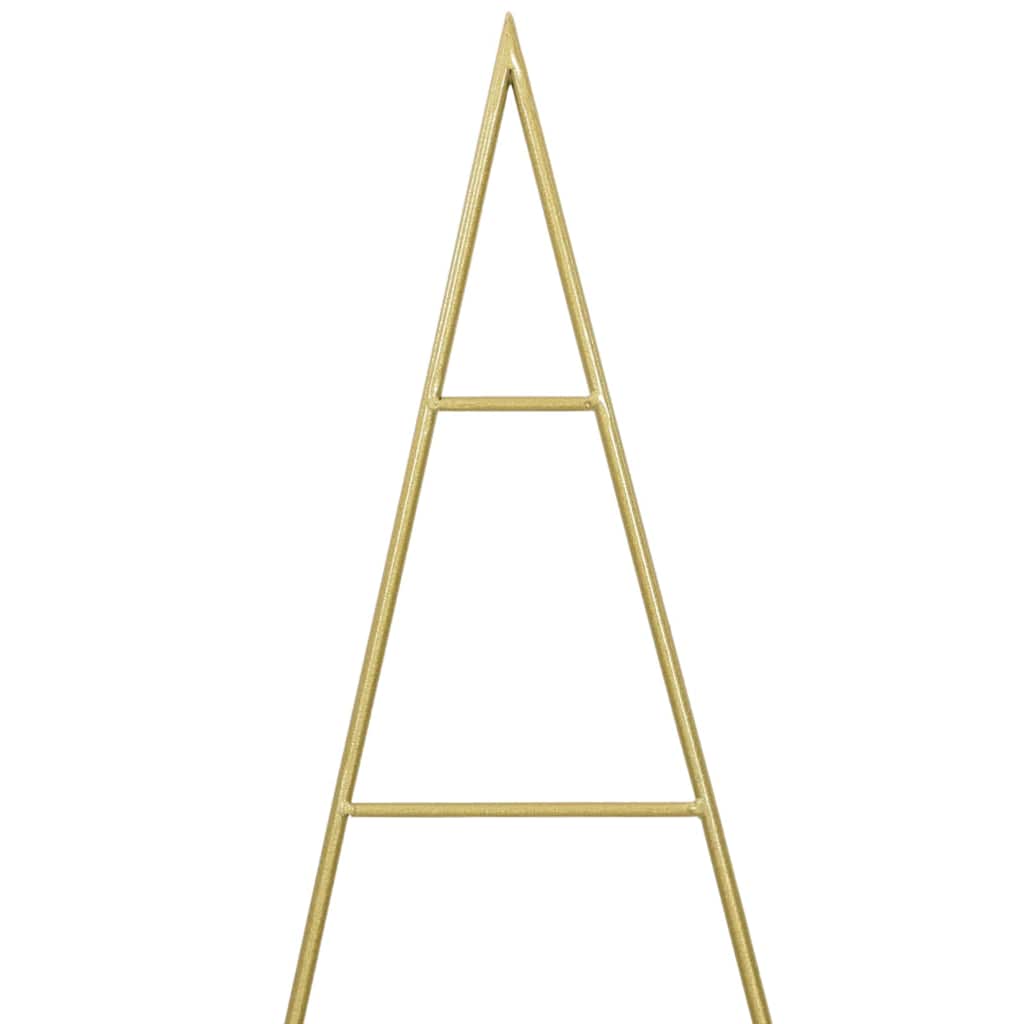 vidaXL Μεταλλικό χριστουγεννιάτικο δέντρο με βάση Χρυσό 150 cm