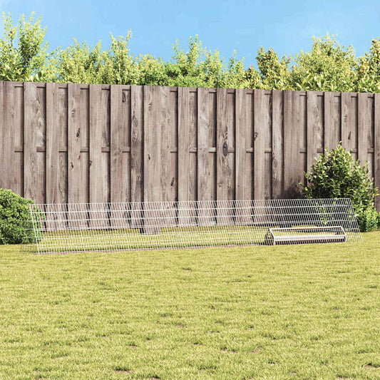 vidaXL Κλουβί για κότες Ασημί 430 x 55 x 55 εκ. Επικαλυμμένος Χάλυβας