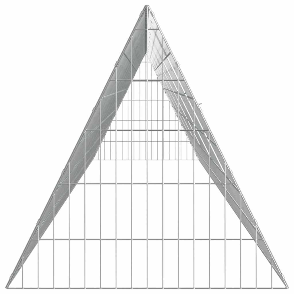 vidaXL Κλουβί για κότες Ασημί 650 x 55 x 55 εκ. Επικαλυμμένος Χάλυβας