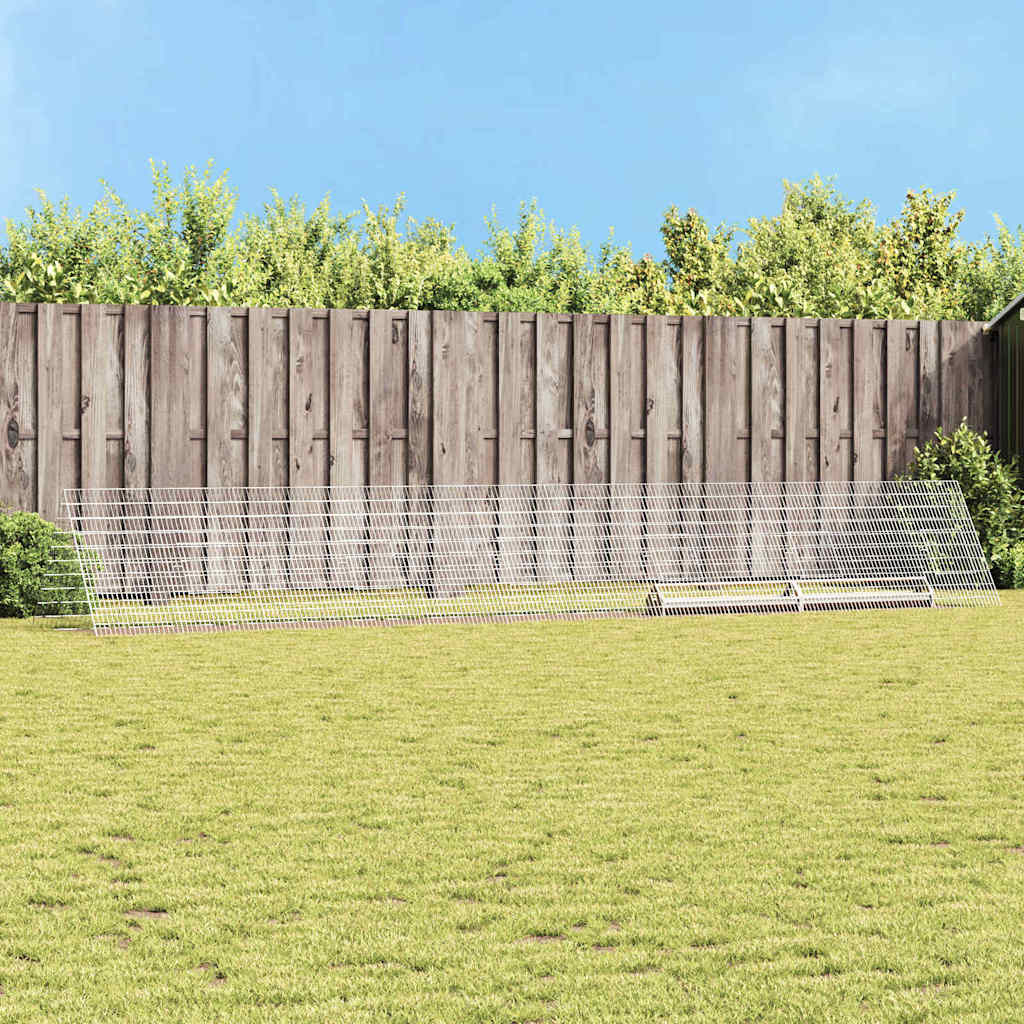vidaXL Κλουβί για κότες Ασημί 650 x 100 x 85 εκ. Επικαλυμμένος Χάλυβας